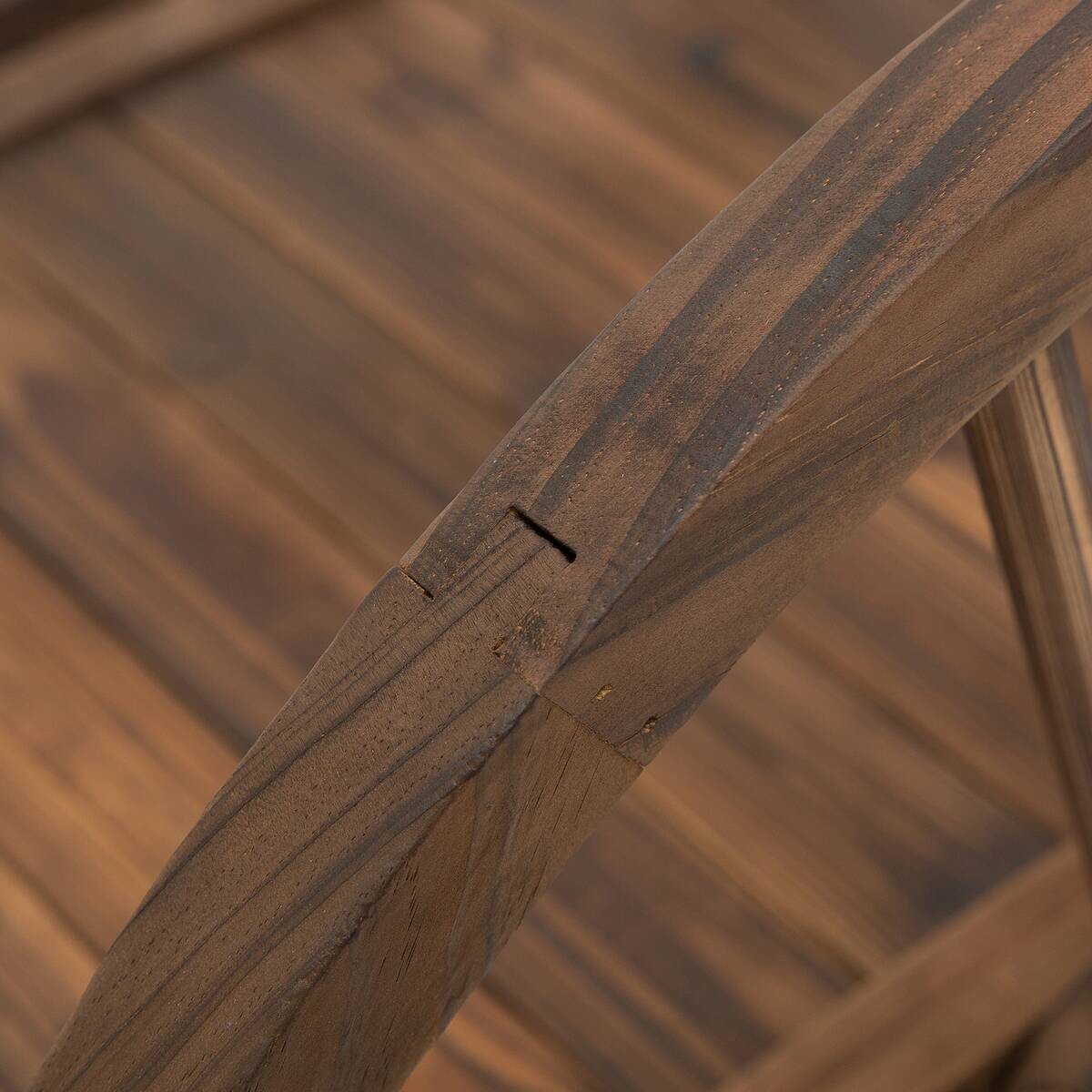 Outsunny Gartenbrücke braun Holz B/H/L: ca. 50x37x100 cm