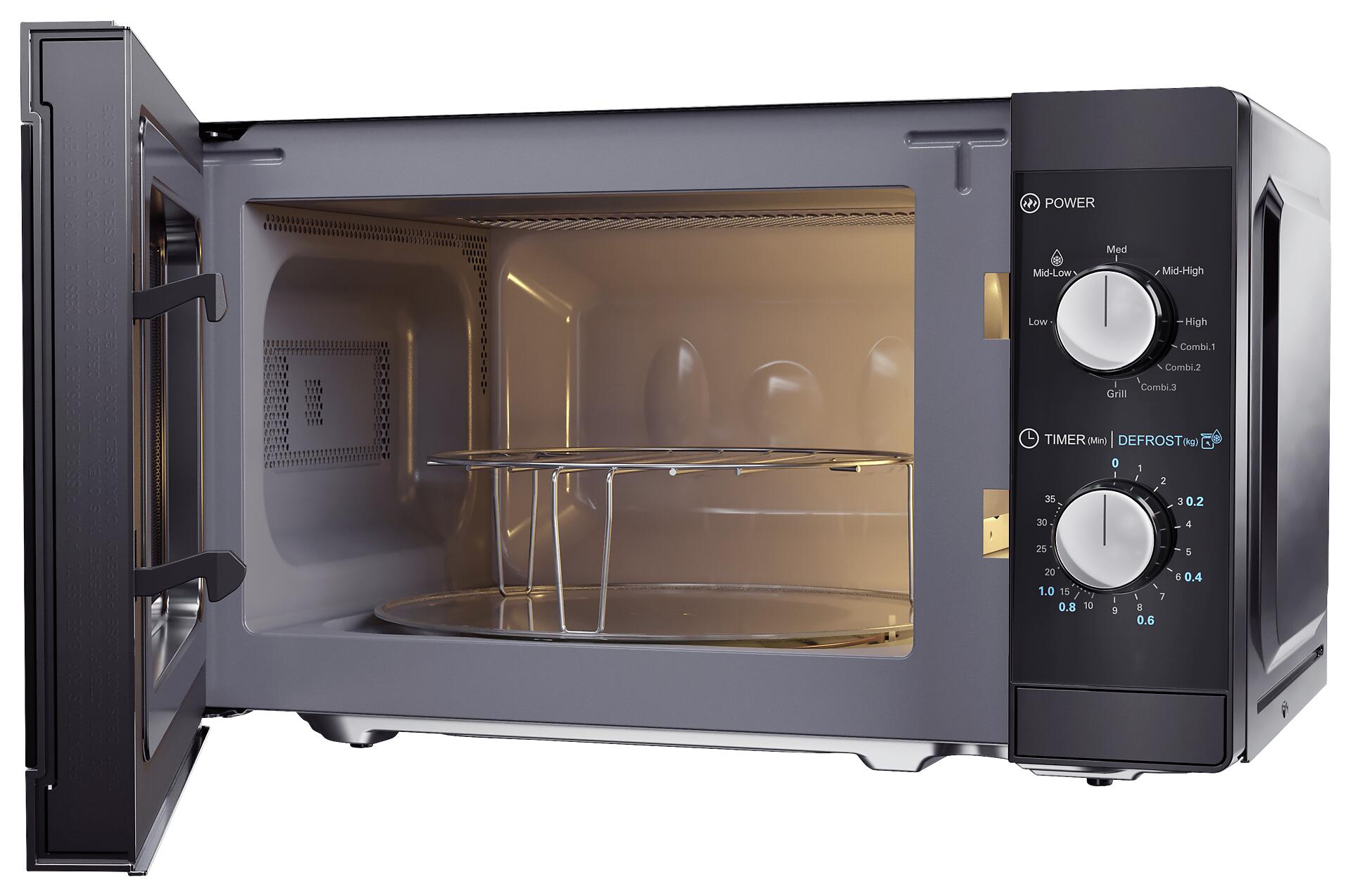 Sharp Mikrowelle mit Grill YC-MG01E-B schwarz Metall B/H/T: ca. 44x25,8x34,4 cm