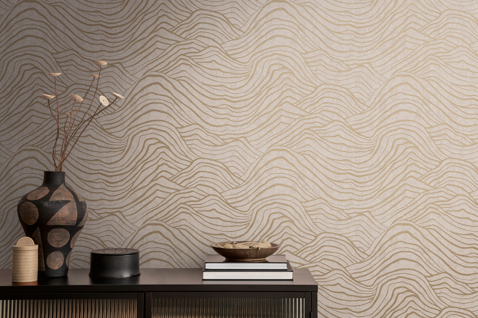 A.S.Creation Vliestapete beige grau gold B/H/D: ca. 53x1005x8,4 cm