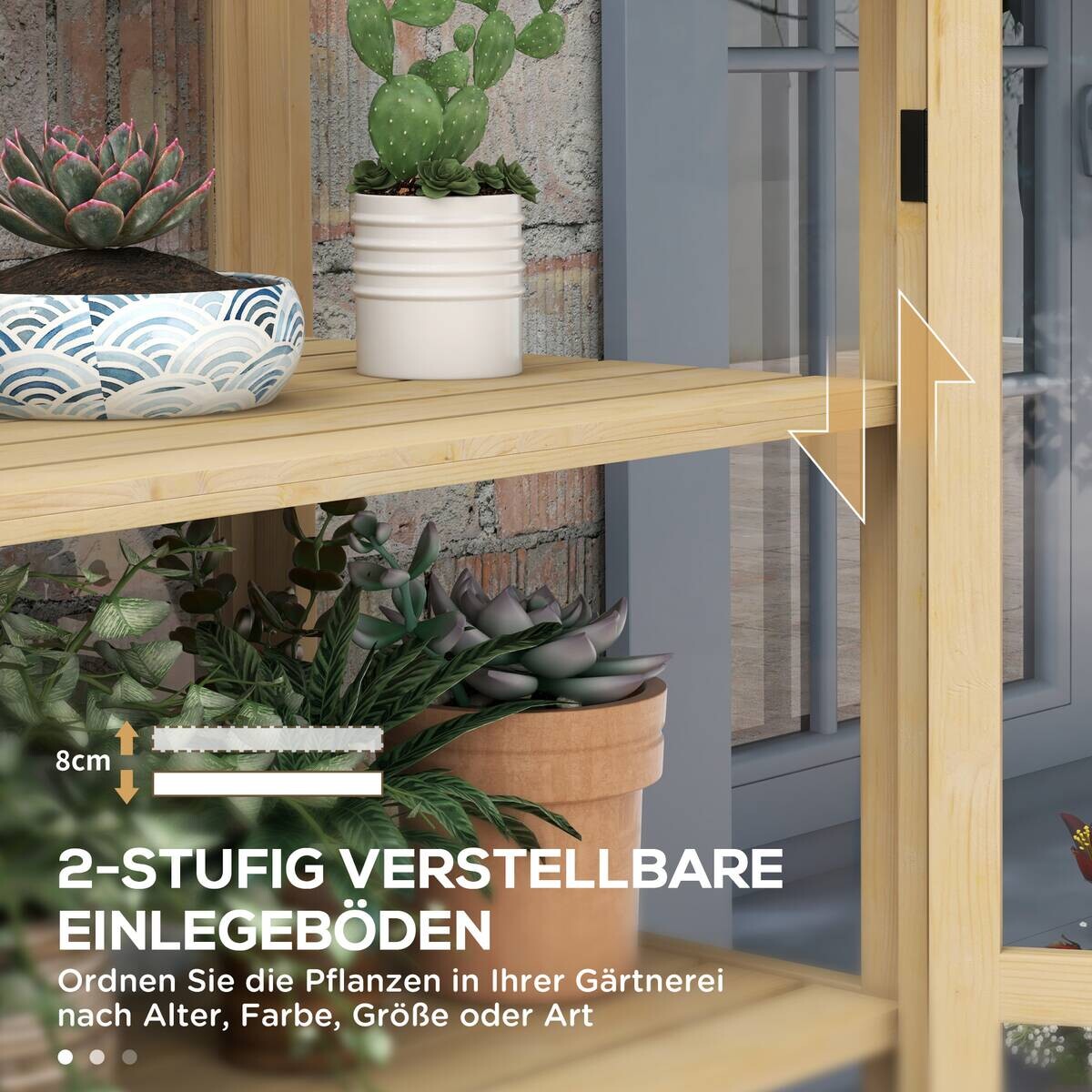 Outsunny Gewächshaus B/H/L: ca. 56,5x100x178 cm