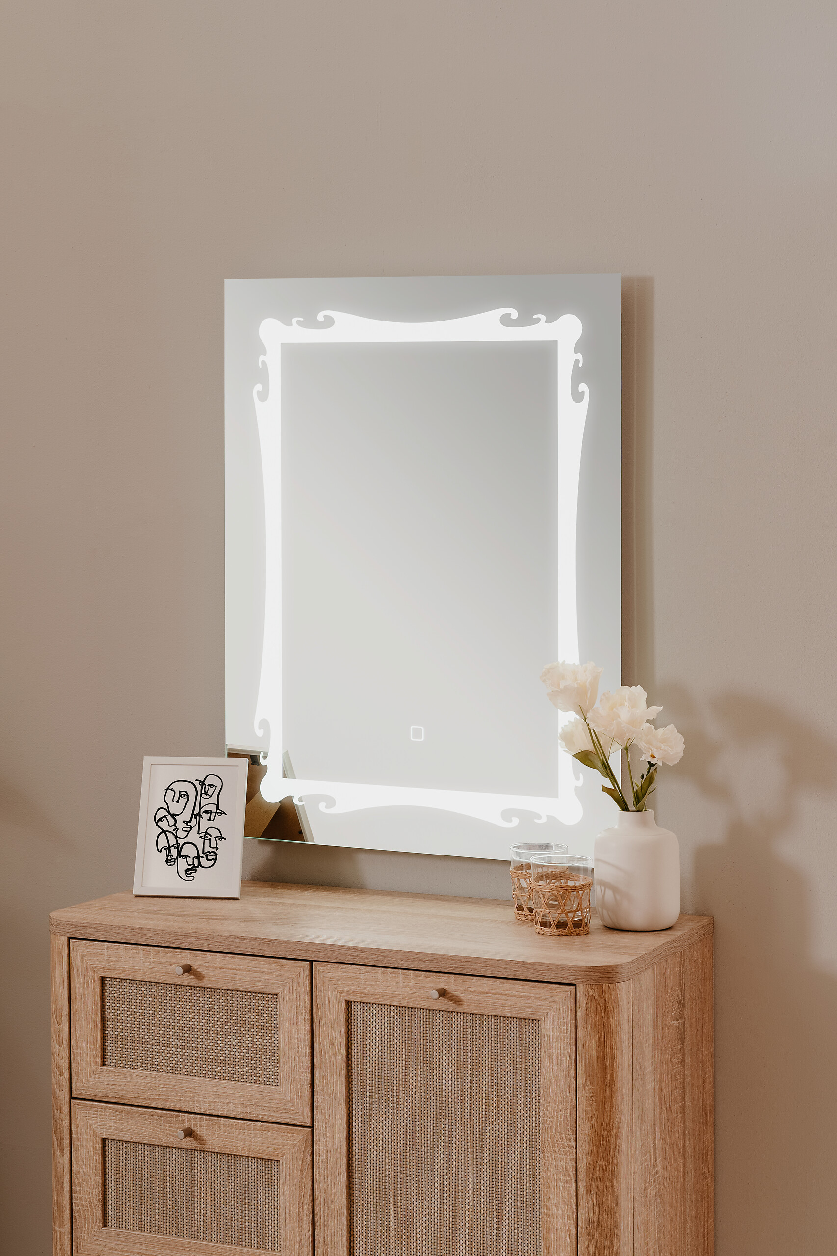 Lichtspiegel Boston B/H/T: ca. 60x80x3 cm