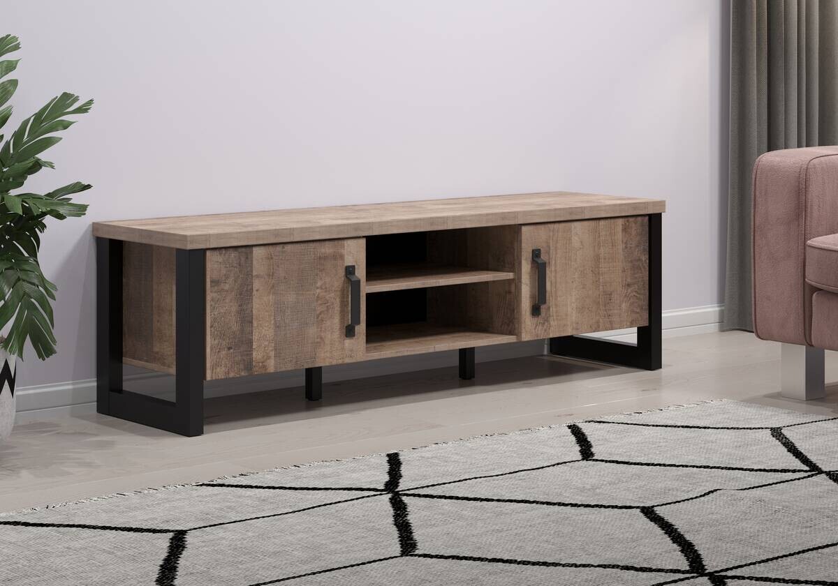 TV-Lowboard Emile Eiche Tabak Nachbildung B/H/T: ca. 166x50x45 cm TV-Lowboard Emile Eiche Tabak Nachbildung B/H/T: ca. 166x50x45 cm