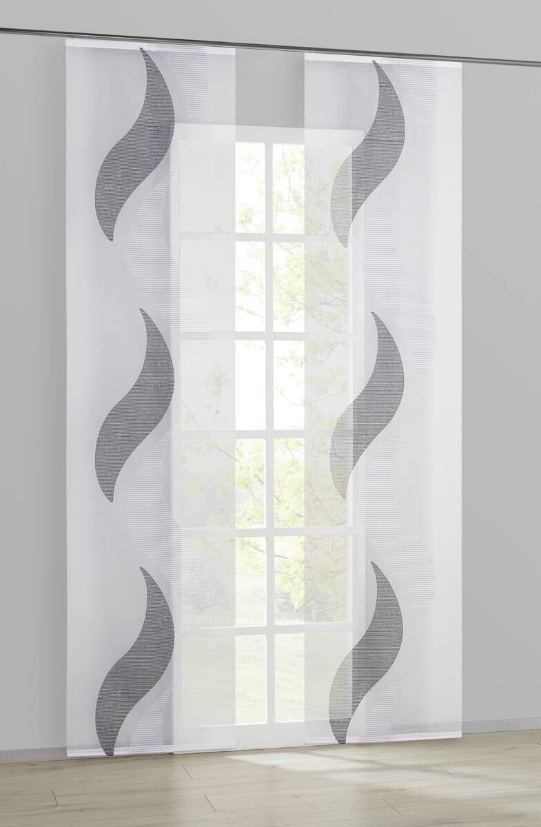 POCOline Schiebevorhang Flavio weiß B/L: ca. 60x245 cm