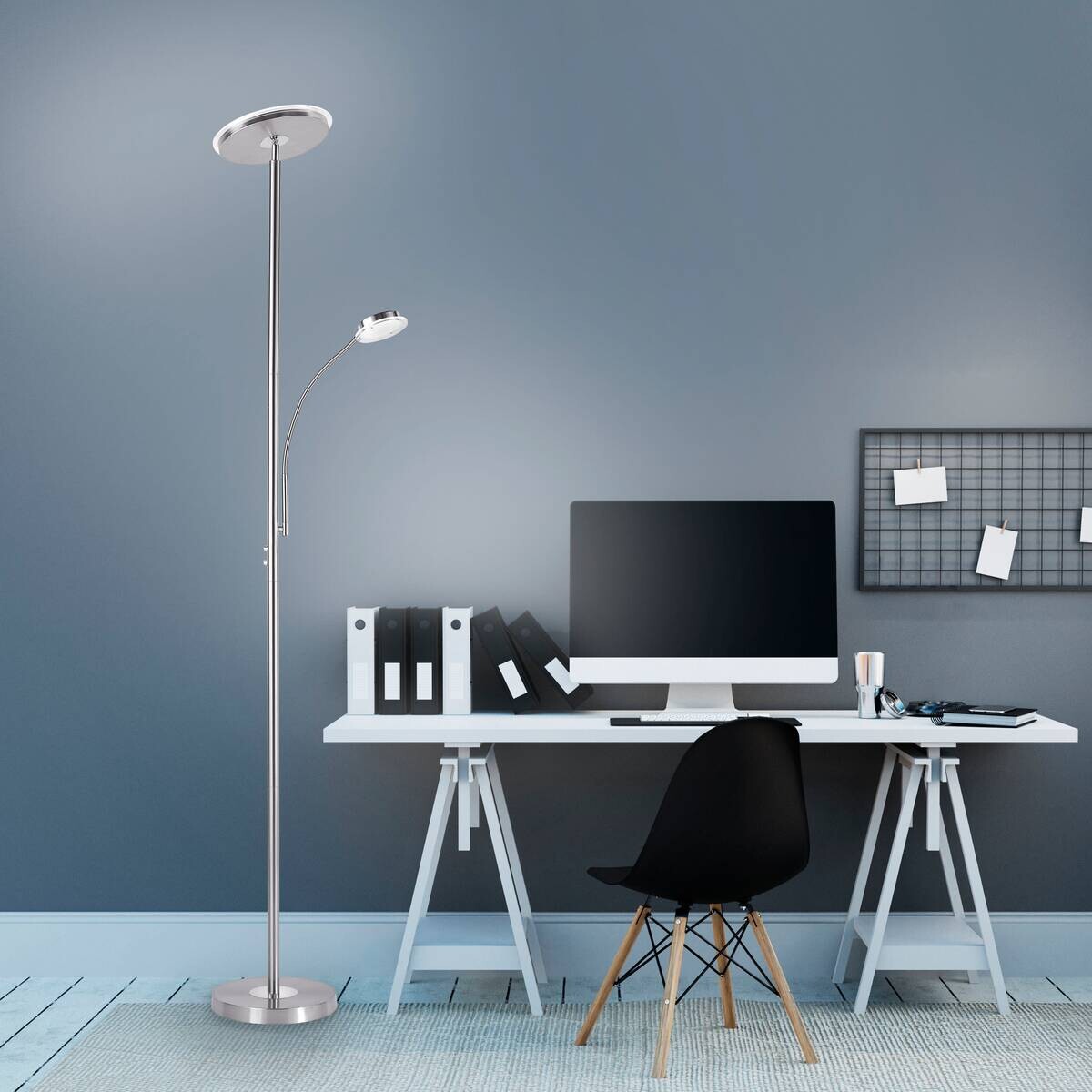 Just Light Deckenfluter Hans Stahl Metall H: ca. 193 cm