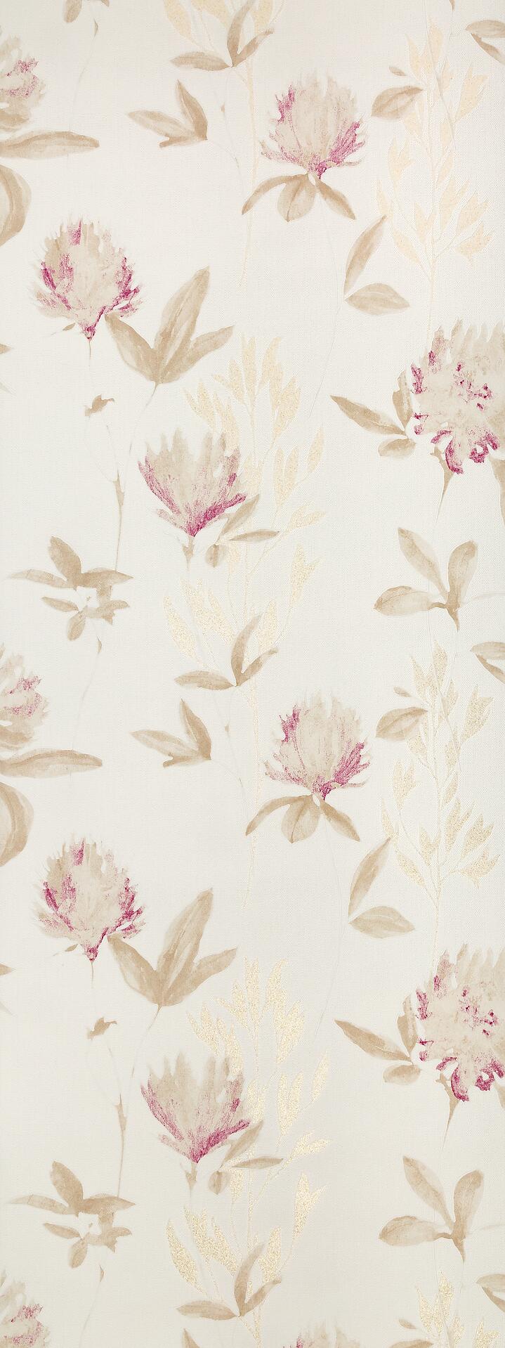 Vliestapete Blumen beige rot B/L: ca. 53x1005 cm