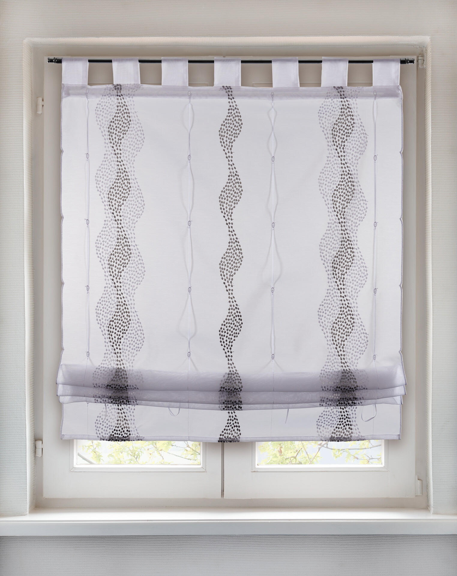 POCOline Bändchenrollo Romina grau B/L: ca. 80x140 cm