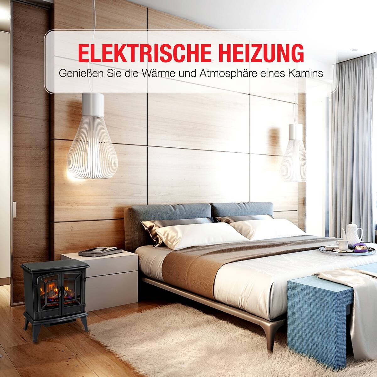 Elektrokamin schwarz B/H/L: ca. 51x59x28 cm ca. 1800 W