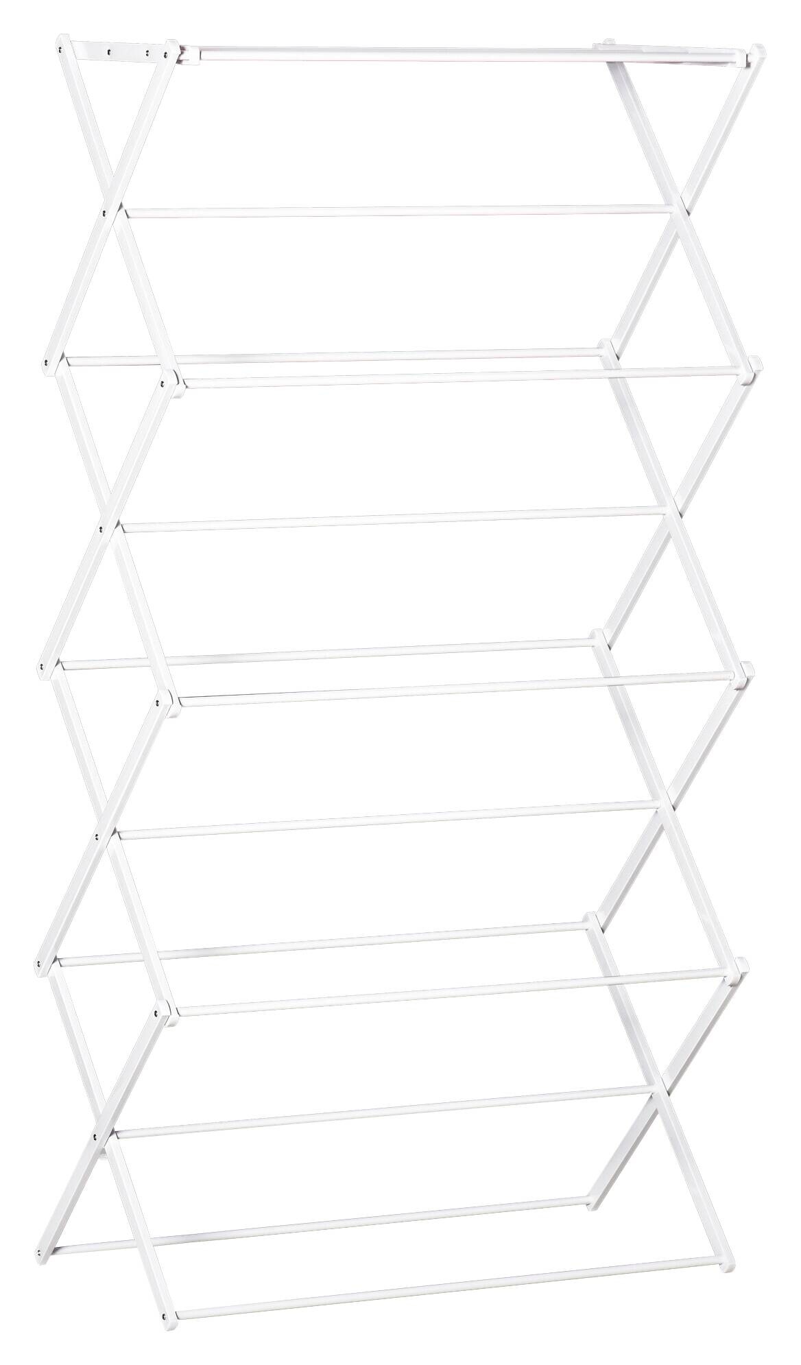 HOMCOM Wäscheständer weiß Kunststoff B/H/L: ca. 35x74x144 cm