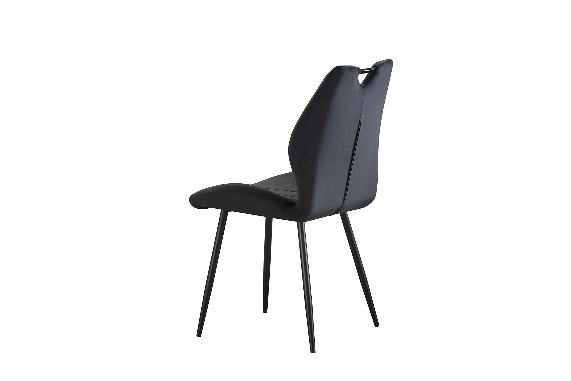 Stuhl CHRISTIN, 2er Set anthrazit schwarz B/H/T: ca. 52x75x58 cm