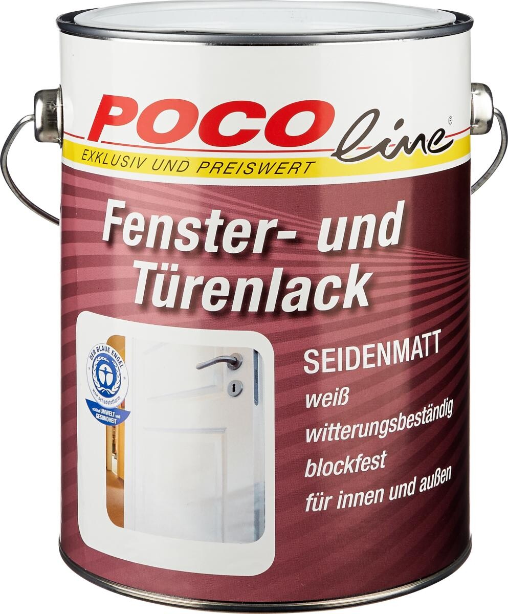 POCOline Acryl Fensterlack weiß seidenmatt ca. 2,5 l