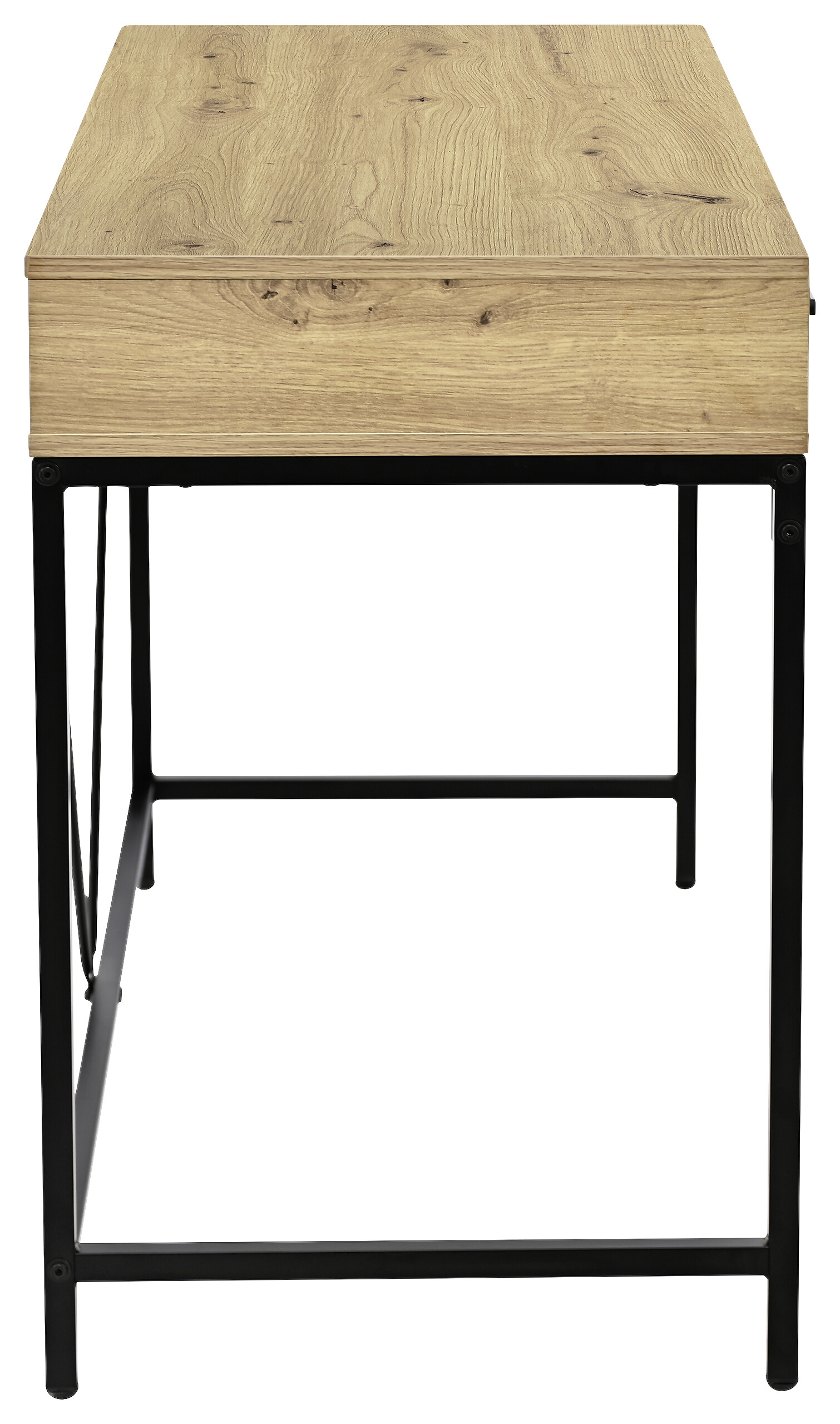 Schreibtisch Faya Eiche Artisan Nachbildung schwarz B/H/T: ca. 110x75x48 cm