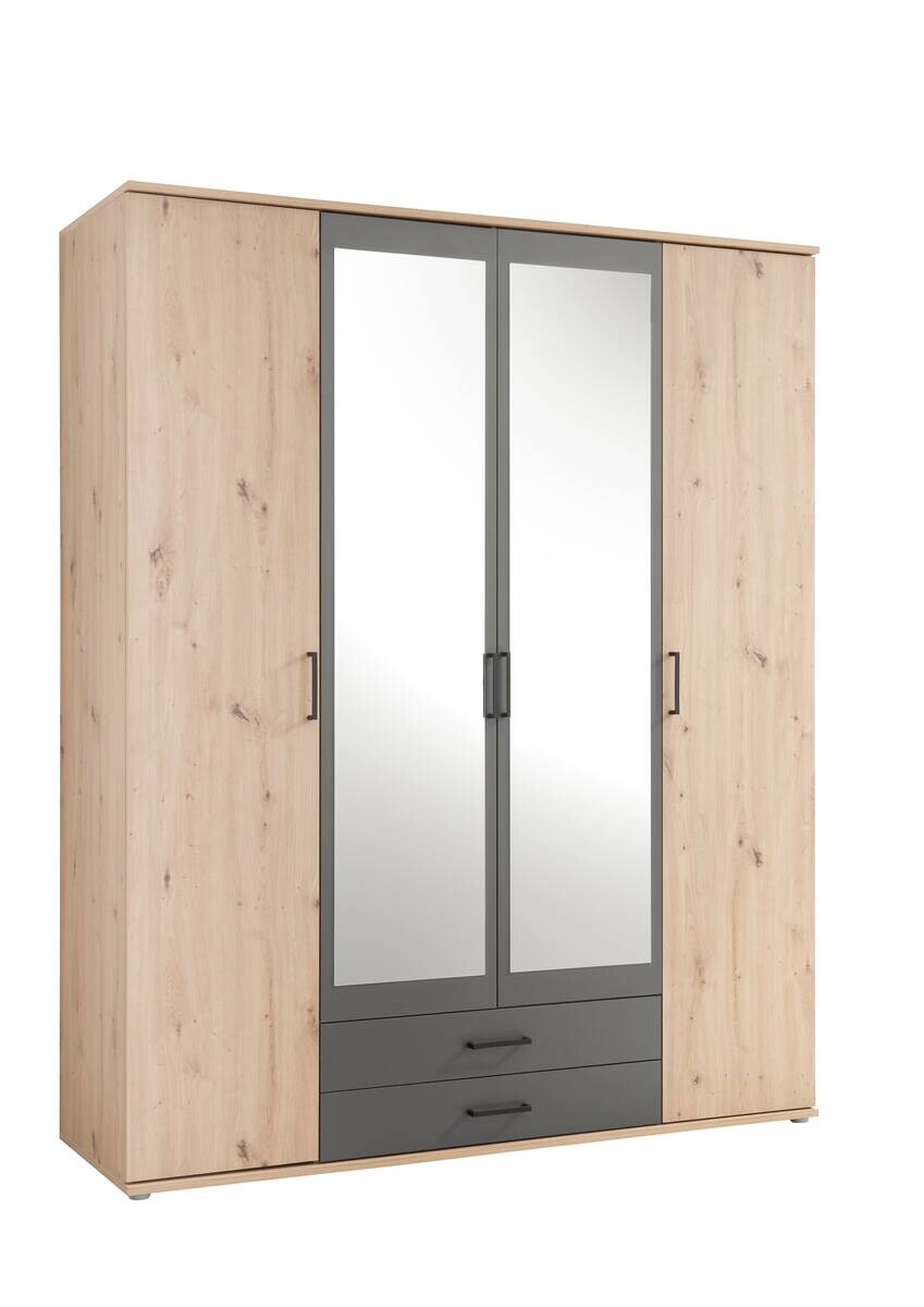 Kleiderschrank Eiche Artisan Nachbildung B/H/T: ca. 159x197x54 cm