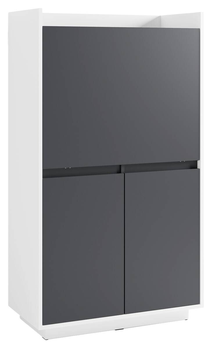 Sekretär HANNES weiß anthrazit B/H/T: ca. 80x141x40 cm