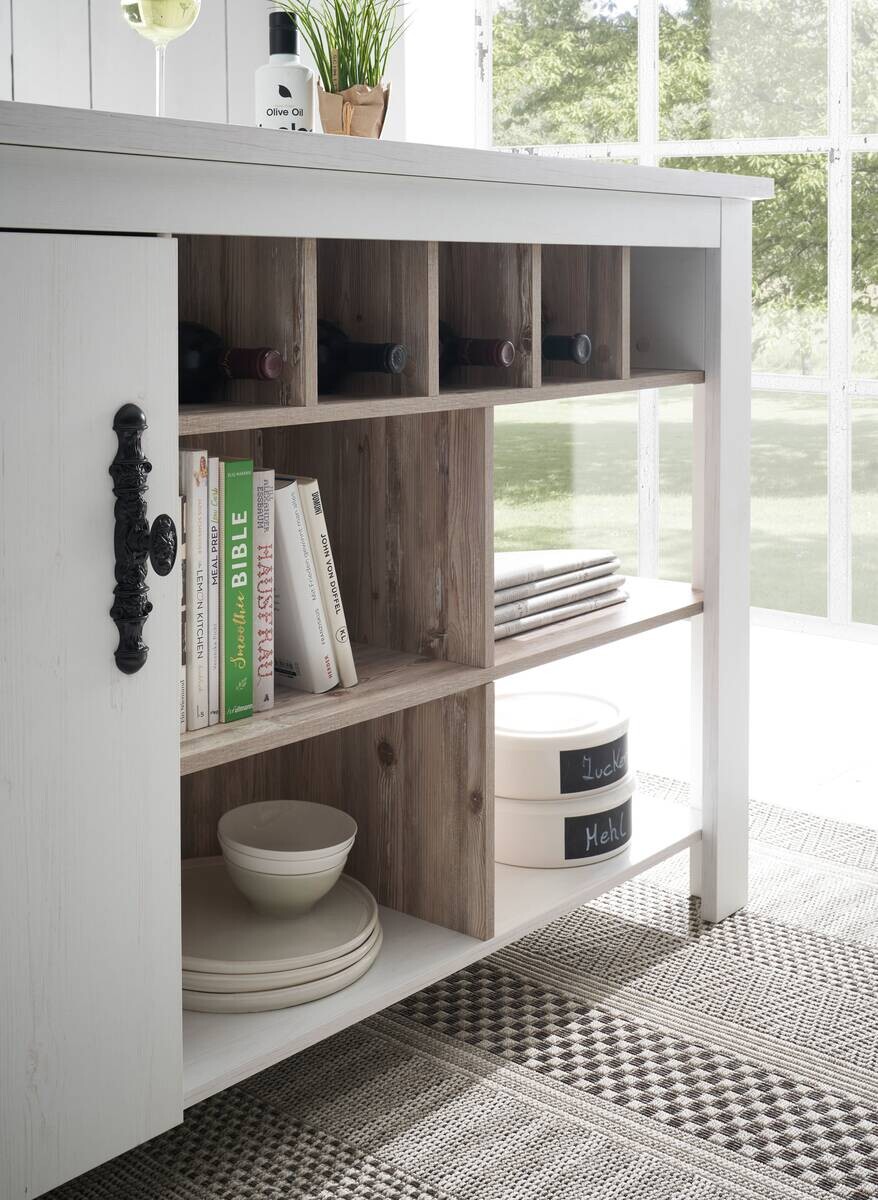 Kücheninsel Florenz weiß Pinie B/H/T: ca. 161x92x77 cm