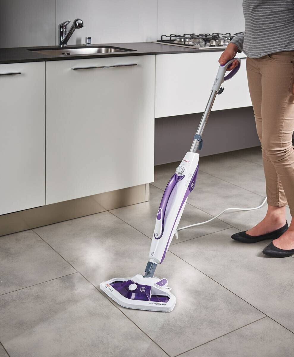 Polti Polti Dampfbesen und Dampfreiniger SV440 weiß lila Kunststoff Stahl B/H/T: ca. 20x32x112 cm