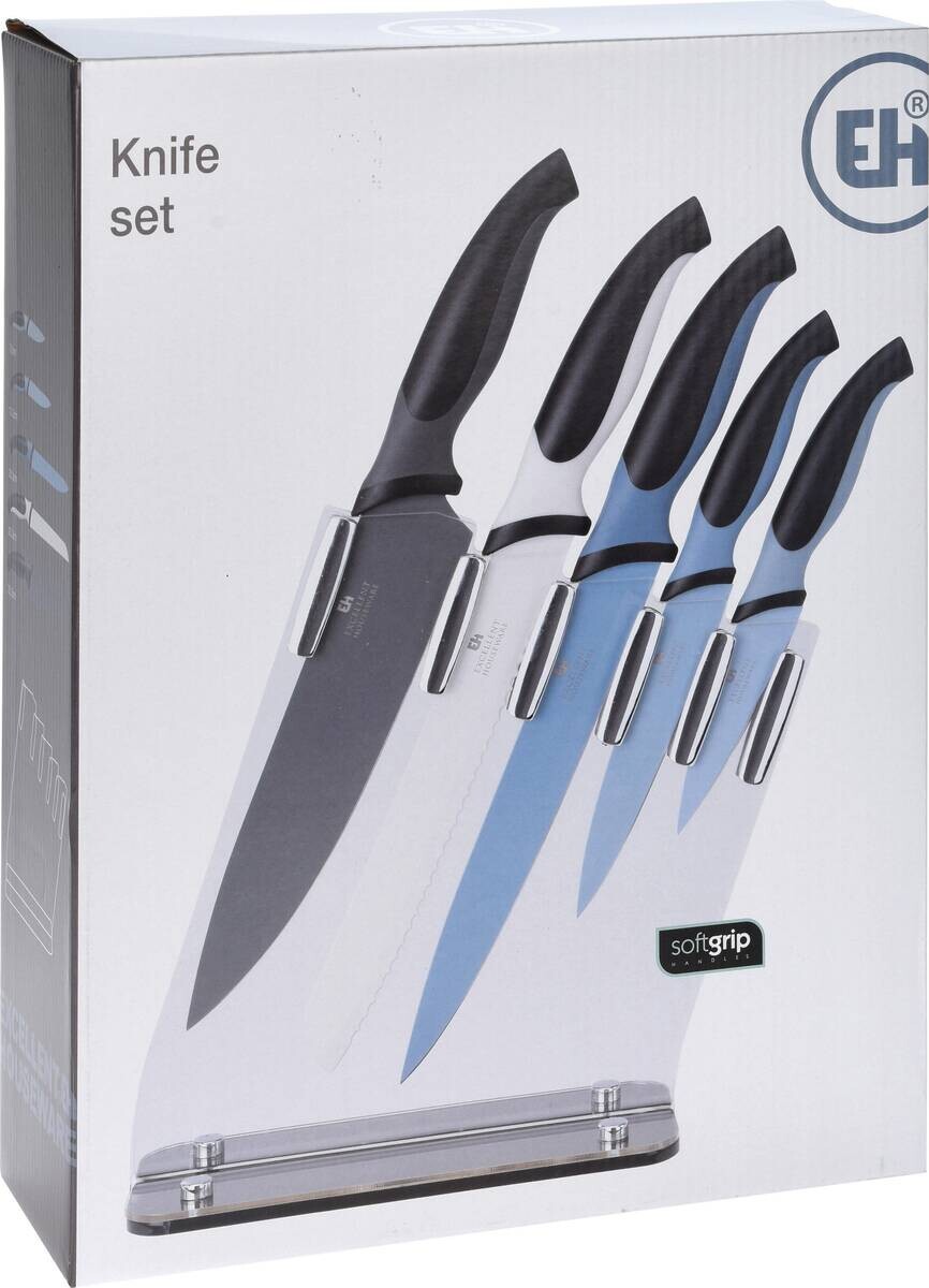 Household Blue Messerset mehrfarbig Edelstahl 5 tlg.