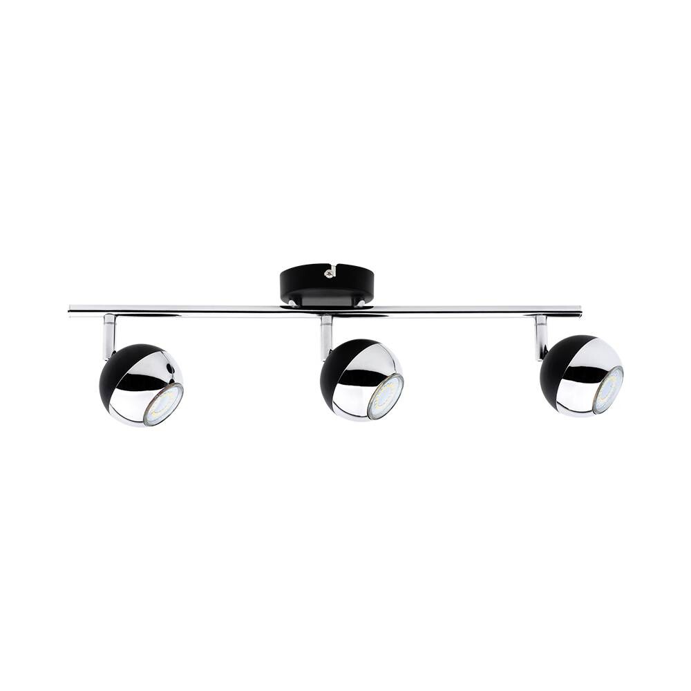 SPOT Light Spotbalken Bianca schwarz Chrom Metall B/H/T: ca. 48x16x8 cm GU10 3 Brennstellen