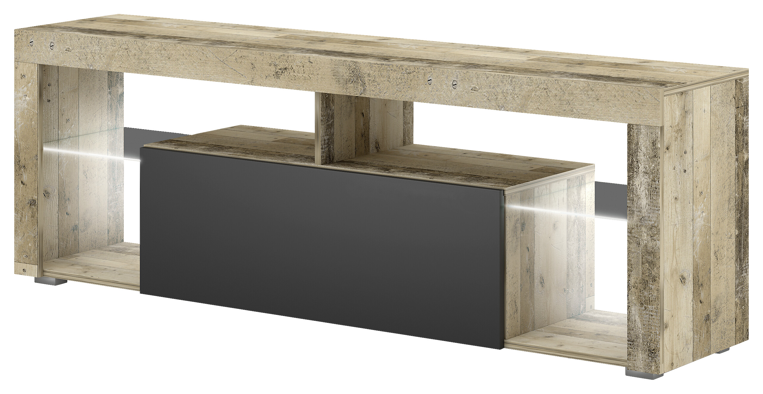 TV-Board Everest Altholz Nachbildung anthrazit B/H/T: ca. 140x50x35 cm