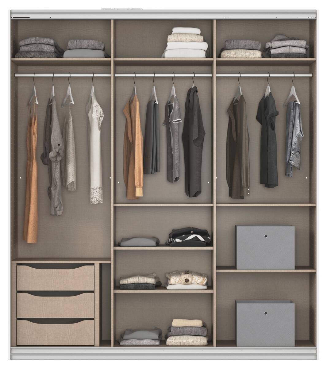 Kleiderschrank Kulmbach Alpinweiß B/H/T: ca. 203x229x62 cm