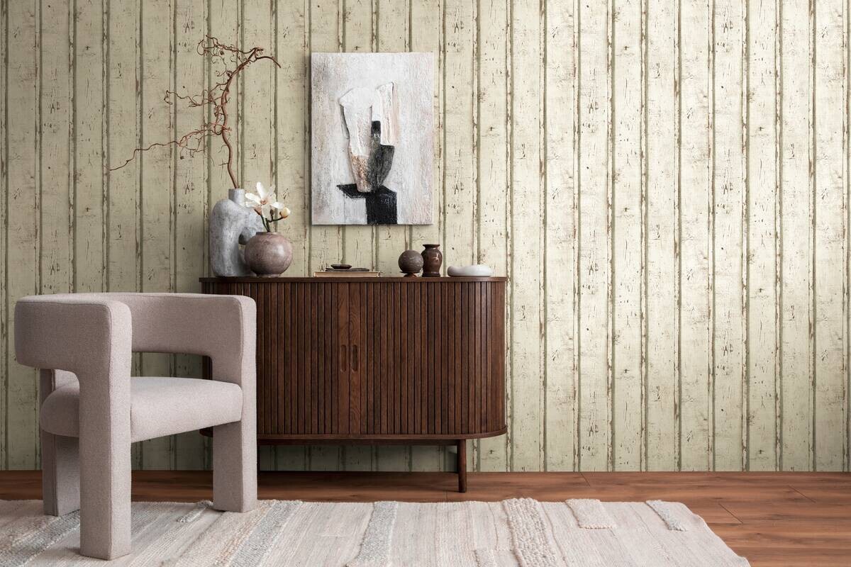 A.S.Creation Vliestapete creme grau B/H/D: ca. 53x1005x8,2 cm