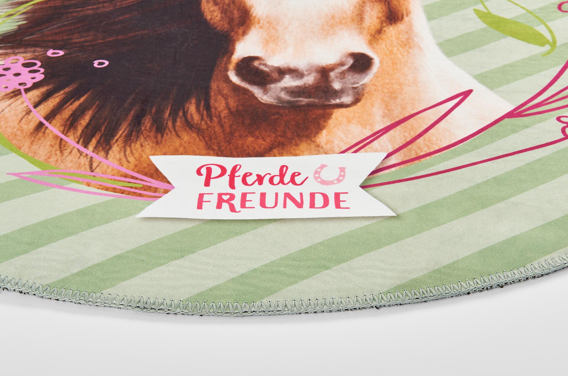 Pferde Freunde Kinderteppich grün D: ca. 100 cm Pferde Freunde Kinderteppich grün D: ca. 100 cm