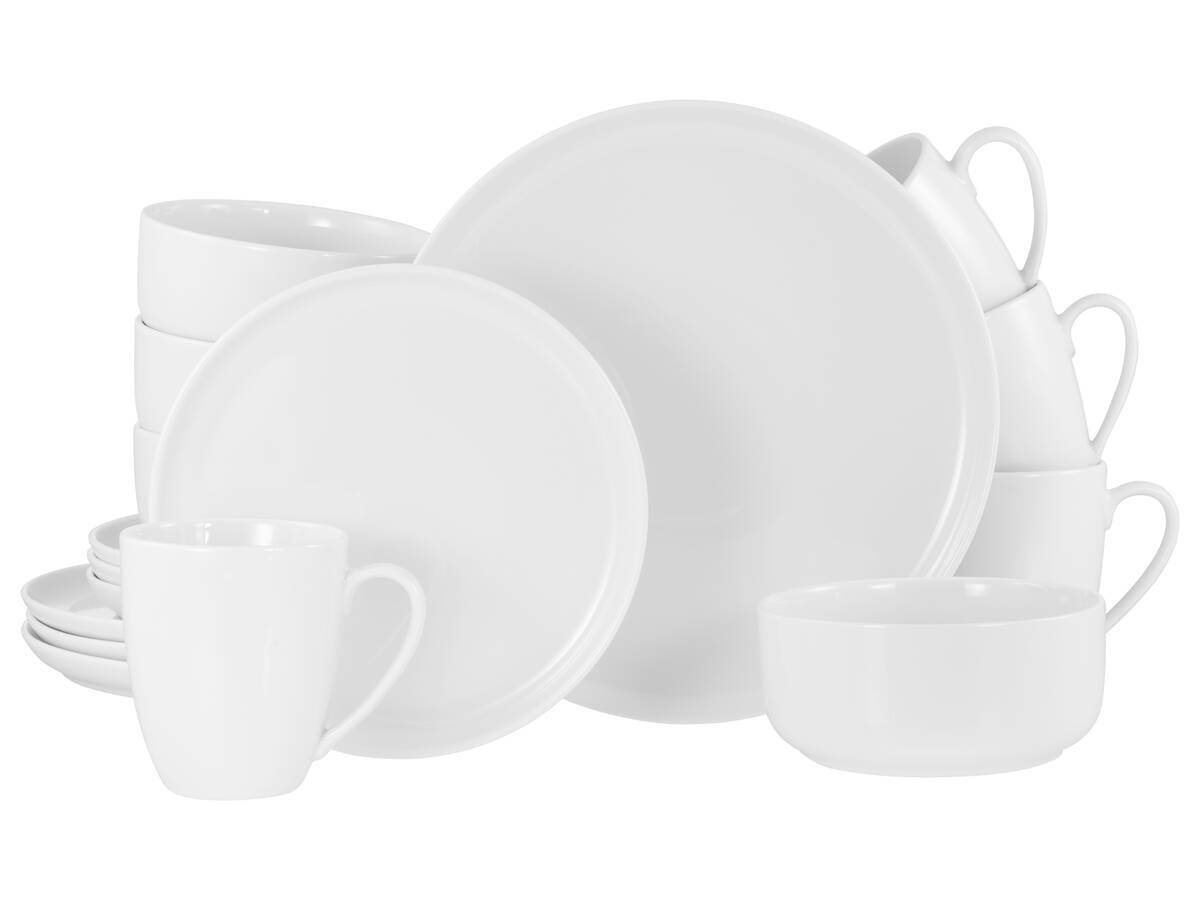 CreaTable Kombiservice Scandi weiß Porzellan 16 tlg.