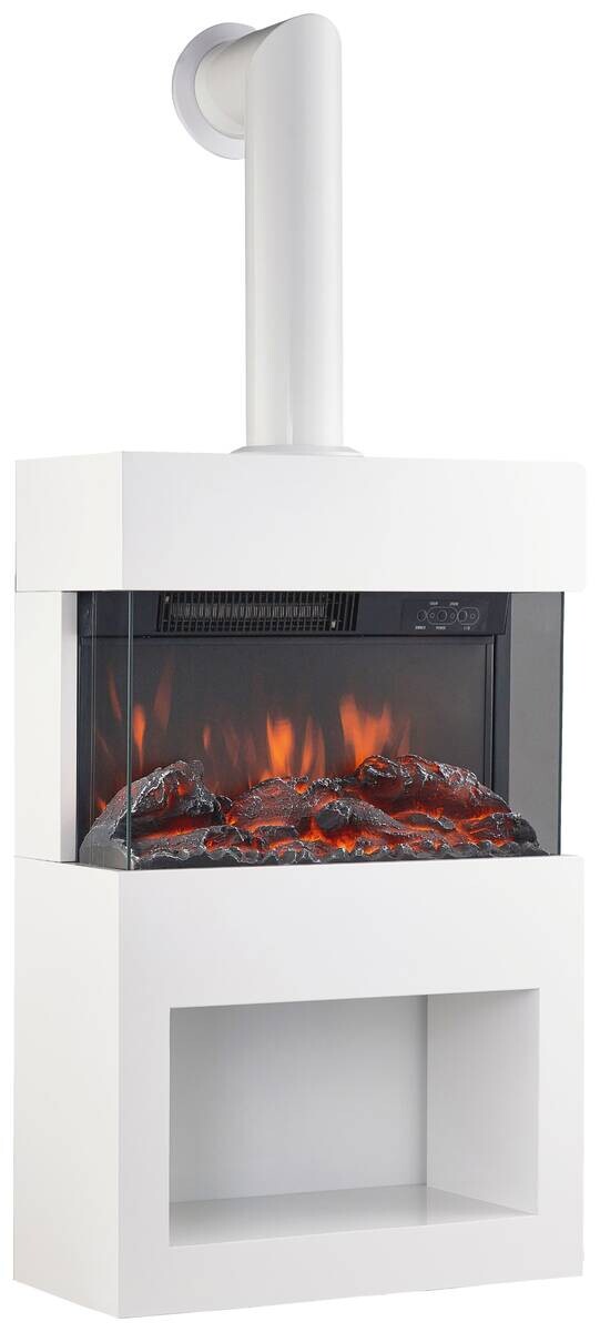 KAMINIO Elektrischer-Kamin HENRI weiß Metall B/H/T: ca. 48x117,2x21,7 cm ca. 2000 W