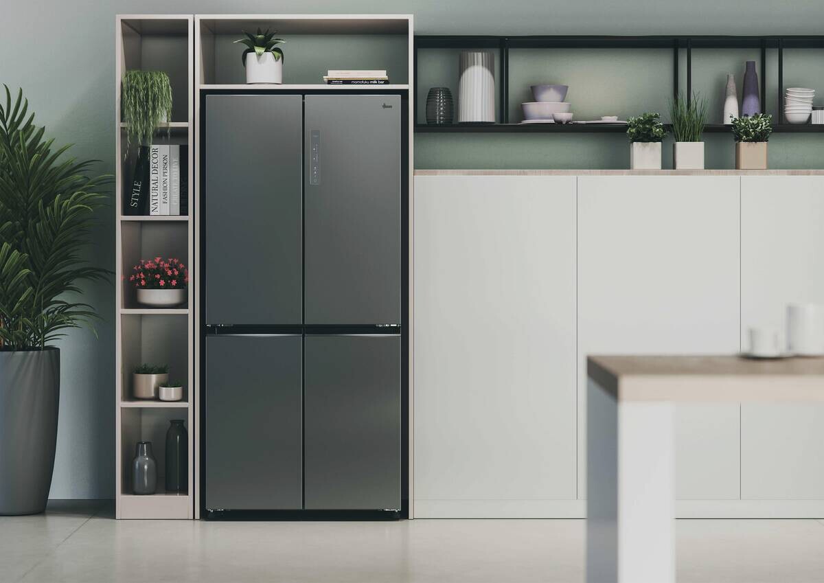 Hoover Multi-Door Kühl-/Gefrierkombination HHCR3818ENPL Edelstahloptik B/H/T: ca. 83,3x181,5x65 cm