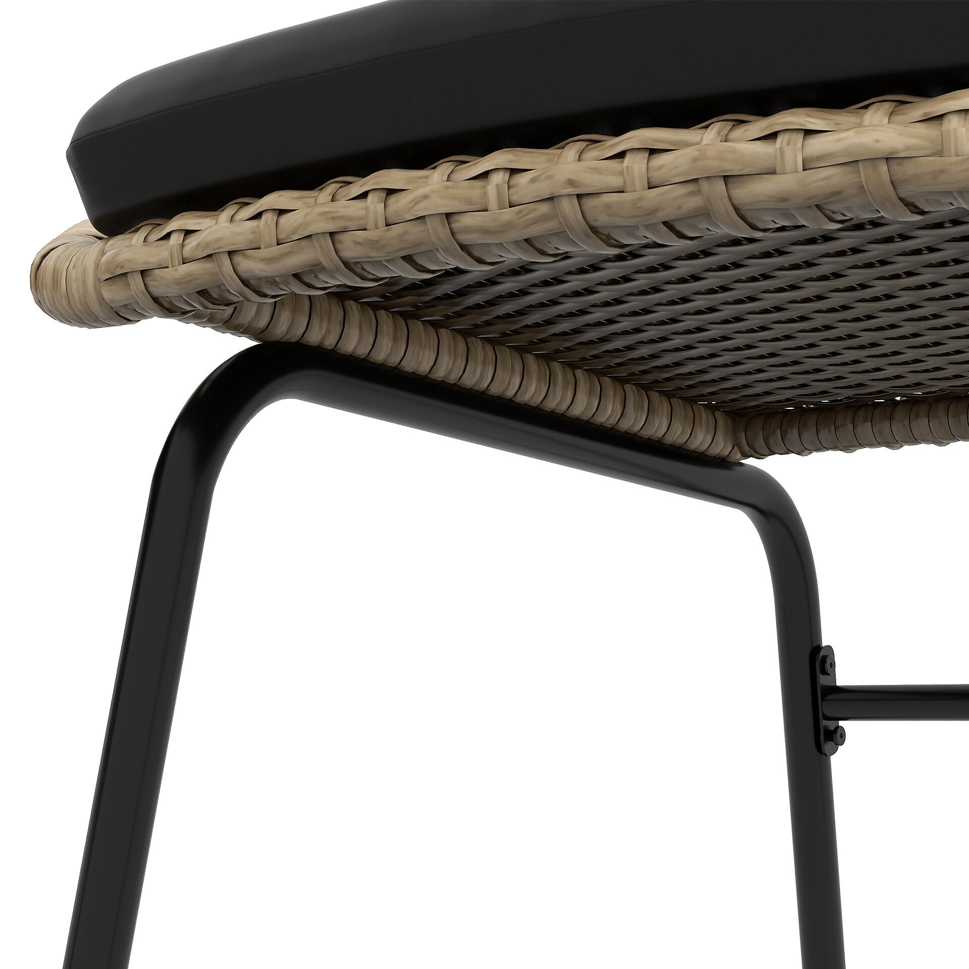 Outsunny Sitzgruppe gelb Polyester B/H/L: ca. 63x70x73 cm