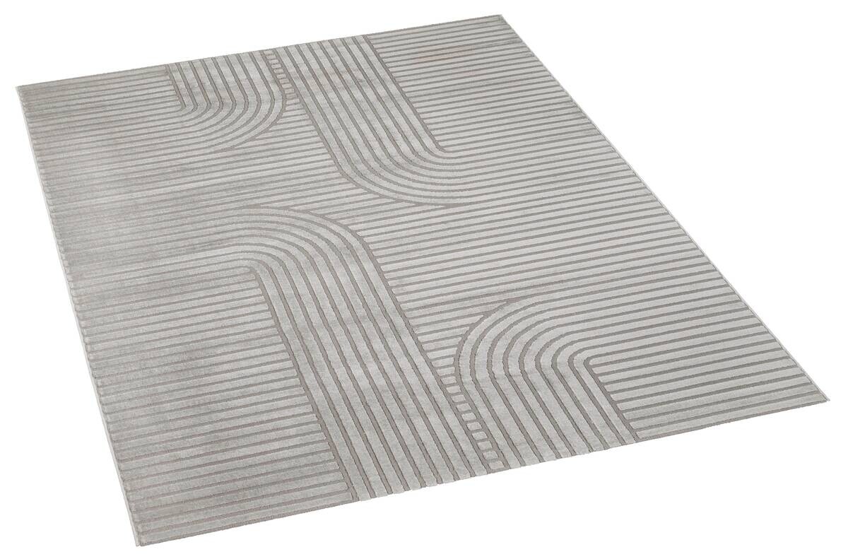 Webteppich Lucy grau B/L: ca. 80x140 cm