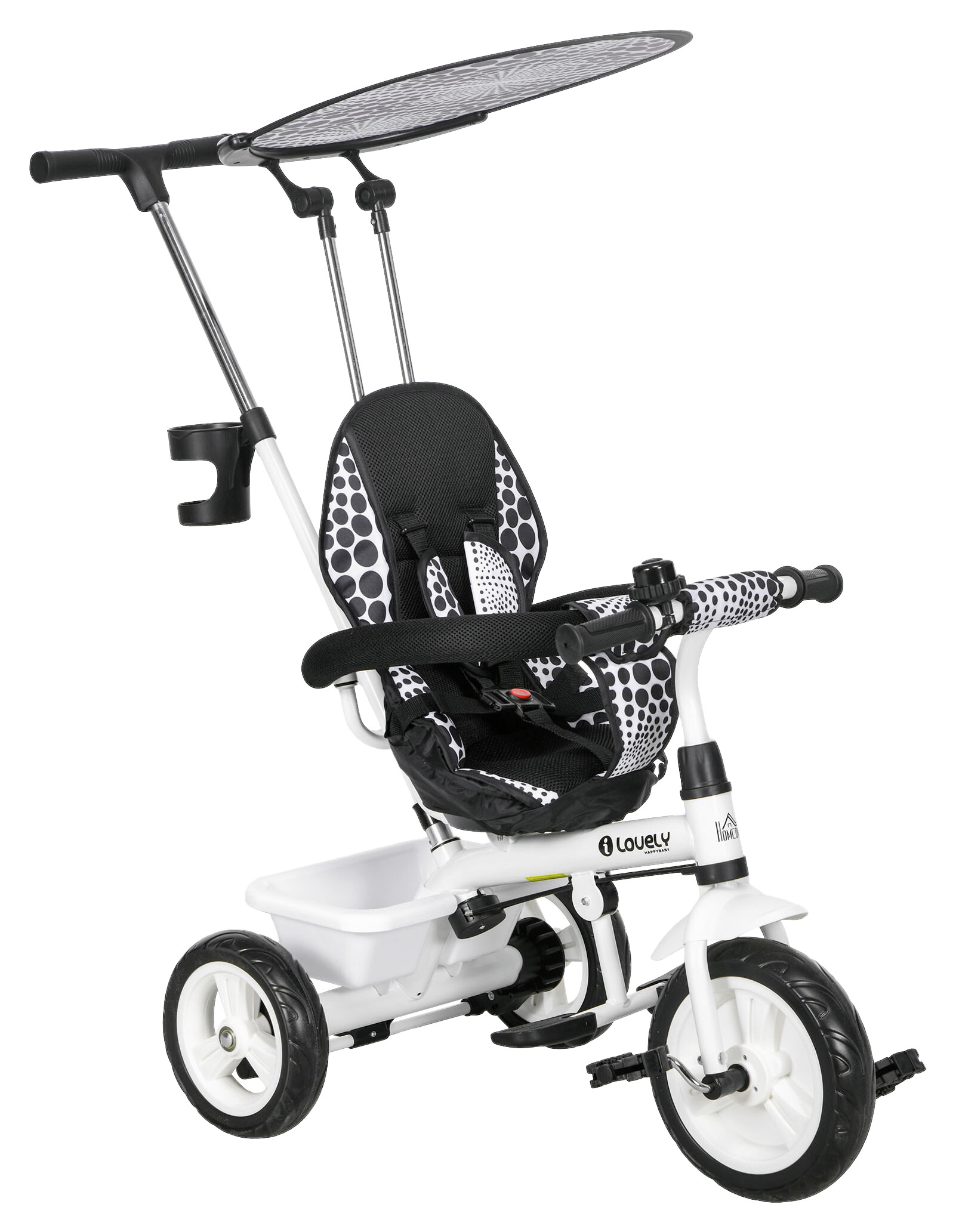 HOMCOM Kinder-Dreirad weiß B/H/L: ca. 47x98x105 cm