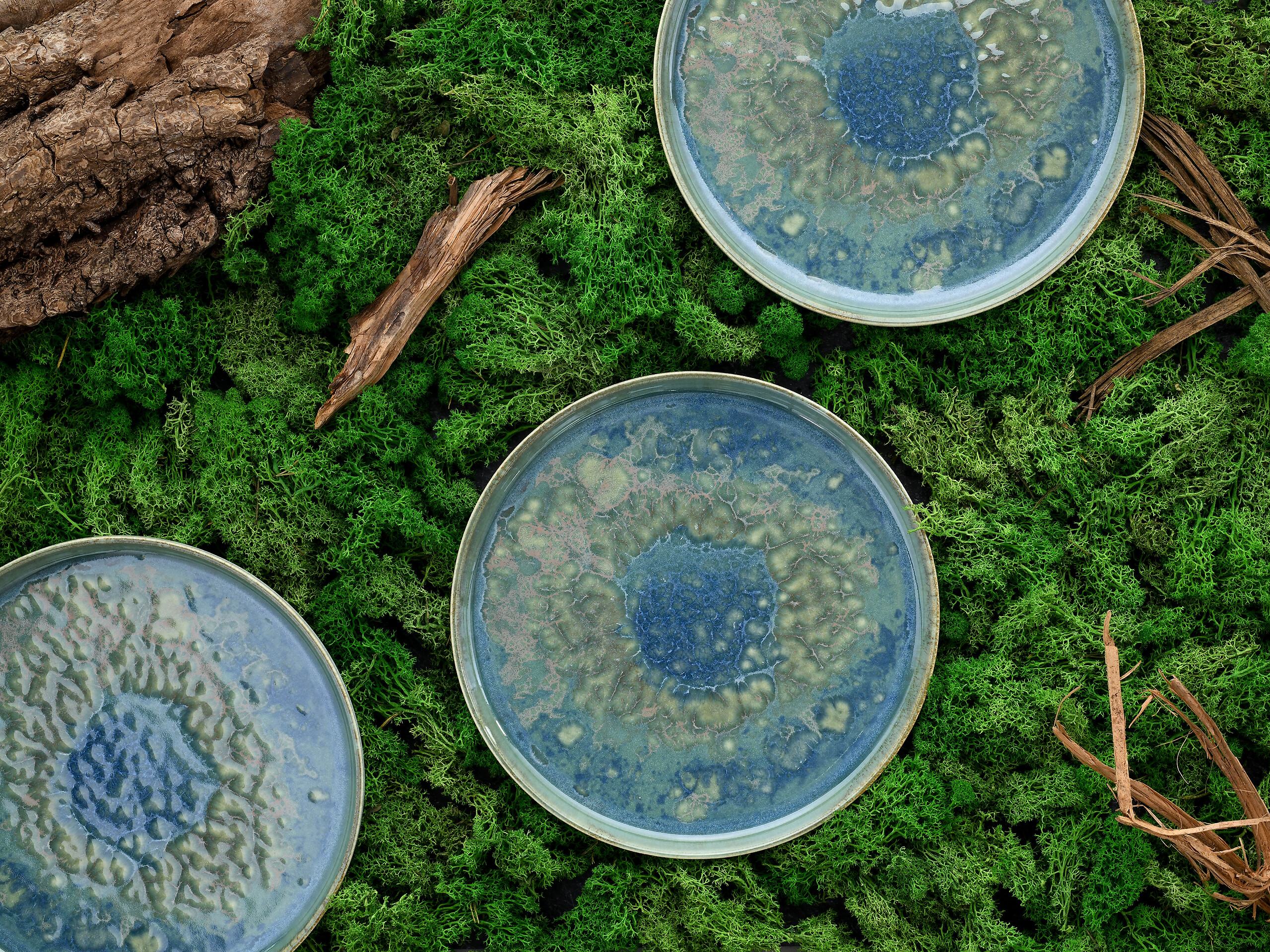 CreaTable Tafelservice Yuki grün Steinzeug 8 tlg.