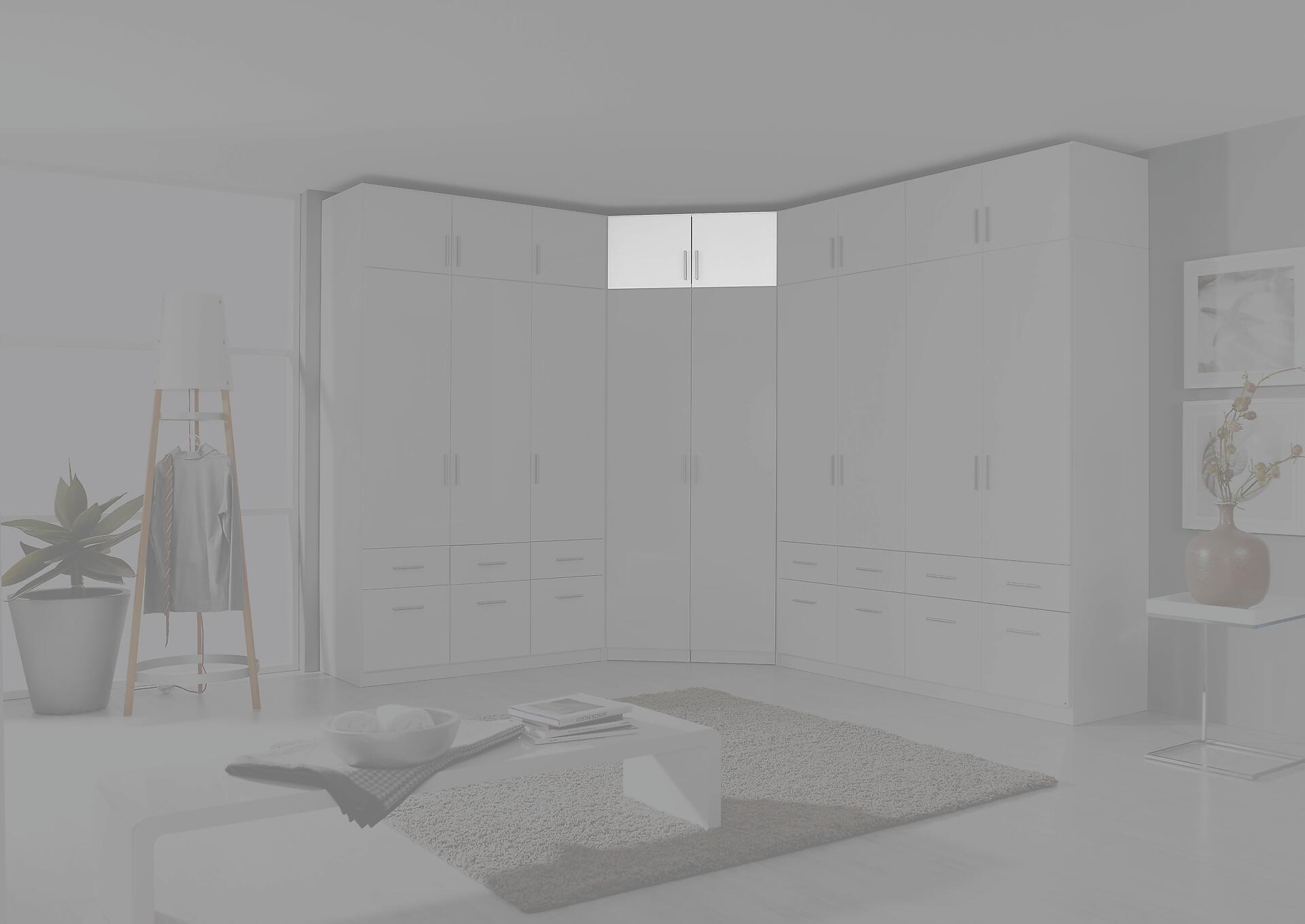 Eckschrankaufsatz Celle  B/H/T: ca. 117x39x117 cm