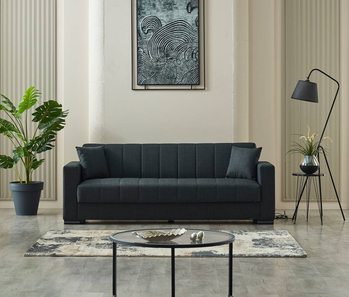 Sofa 3-2-1 Jerry anthrazit Microfaser Sofa 3-2-1 Jerry anthrazit Microfaser