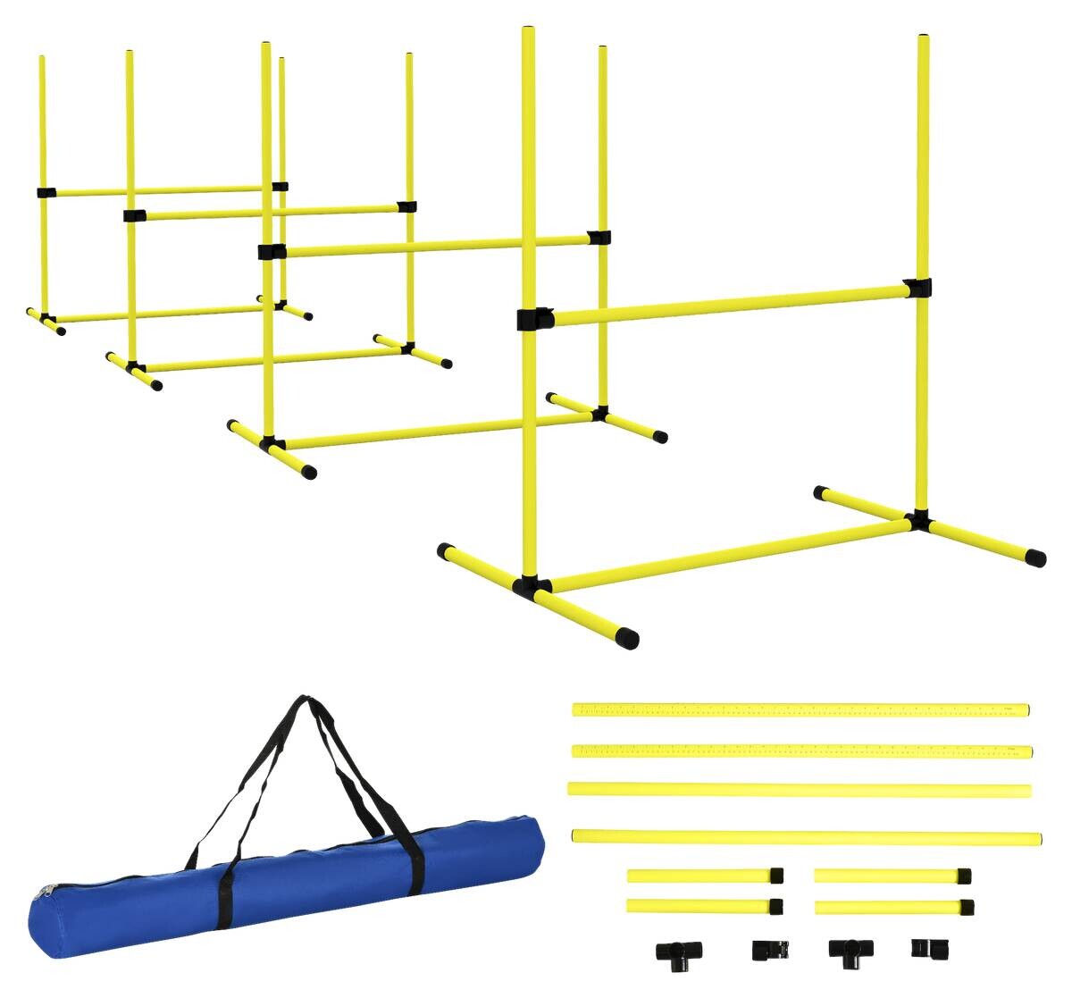 PawHut Hunde-Agility-Set gelb Kunststoff B/H/L: ca. 65x94x99 cm