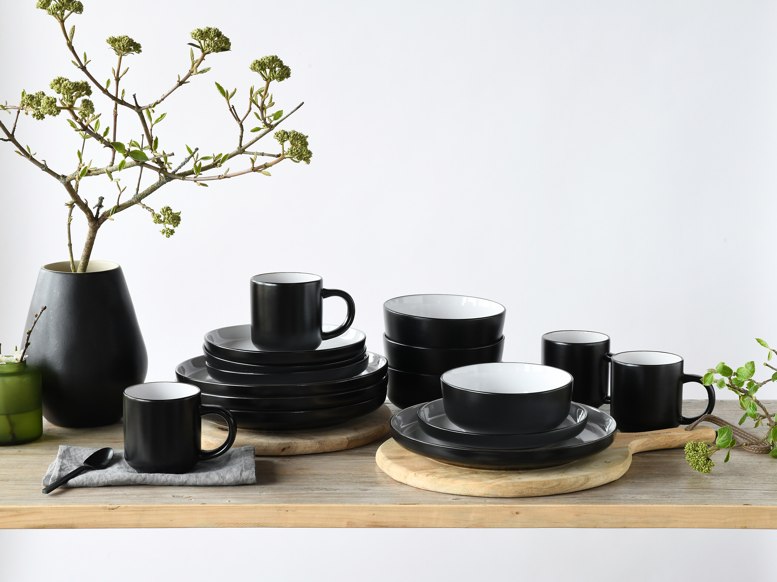 CreaTable Kombiservice Nordic weiß Steinzeug 16 tlg.