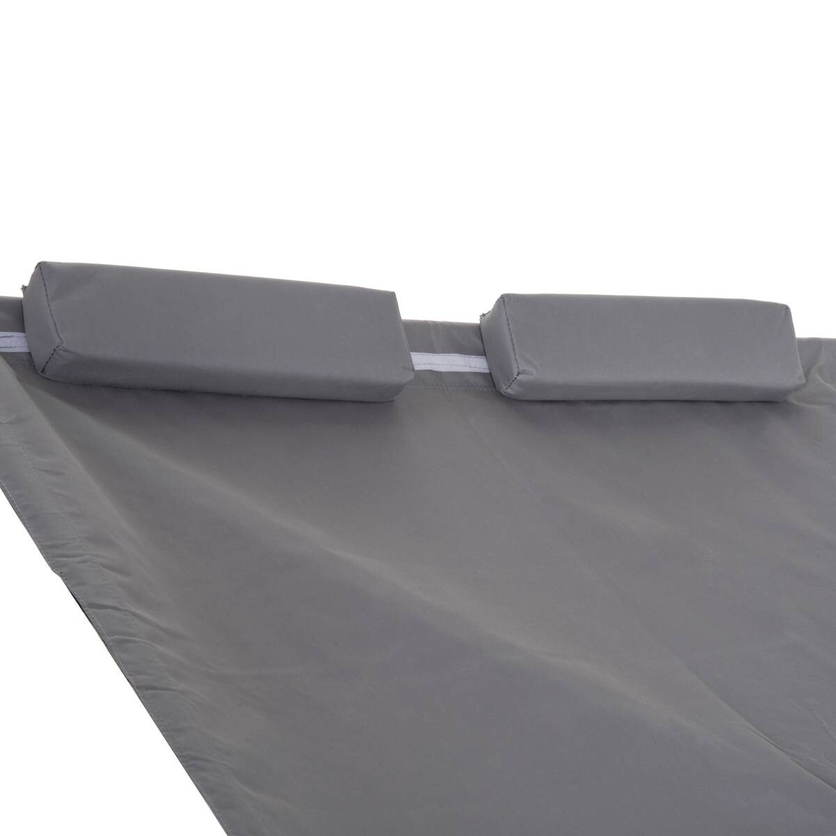 Outsunny Doppelliege grau Stahl B/H/L: ca. 170x134x200 cm