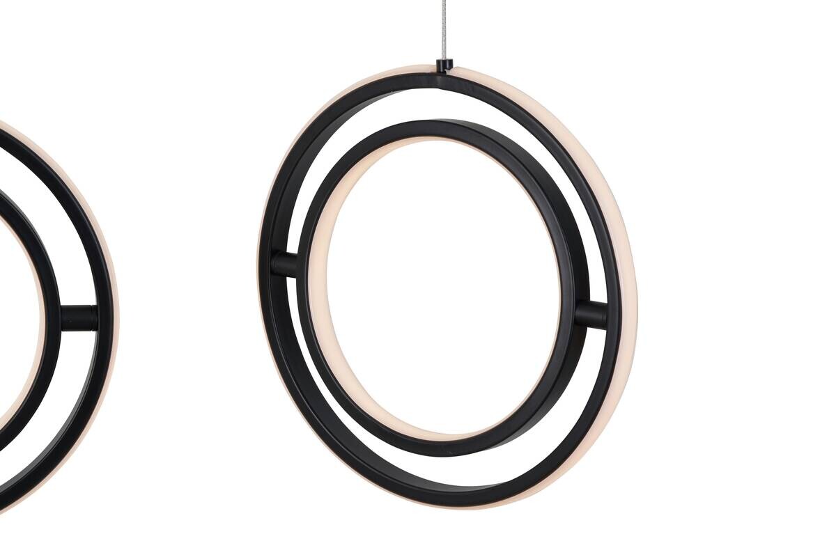 POCOline LED-Pendelleuchte Abby schwarz Metall B/H/L: ca. 30x120x101 cm