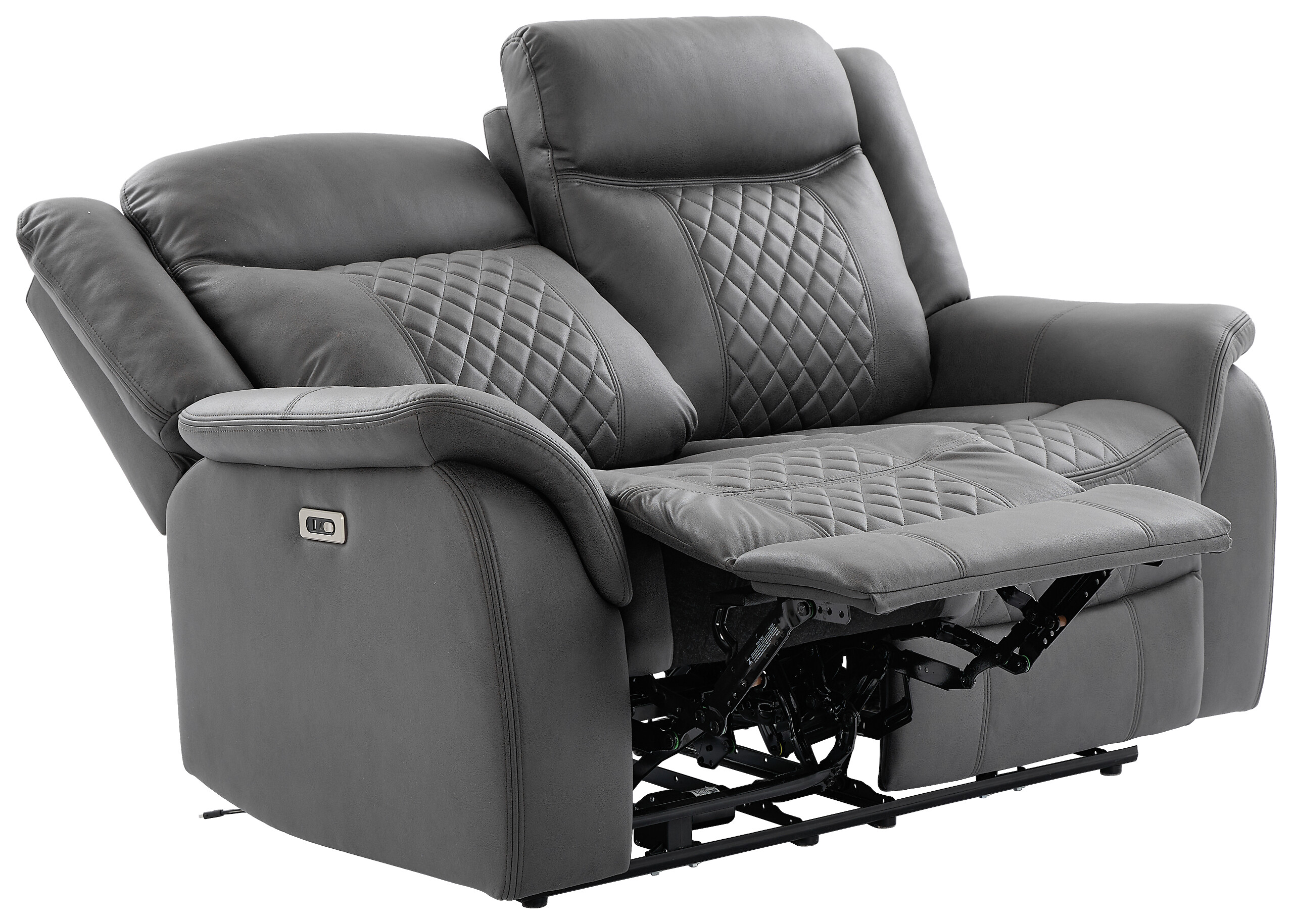 Sofa Pedro grau Microfaser B/H/T: ca. 162x108x94 cm