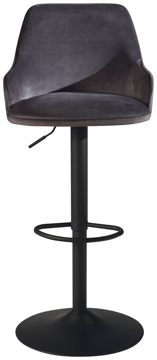 Barhocker grau Samt B/H/T: ca. 45x106x45 cm