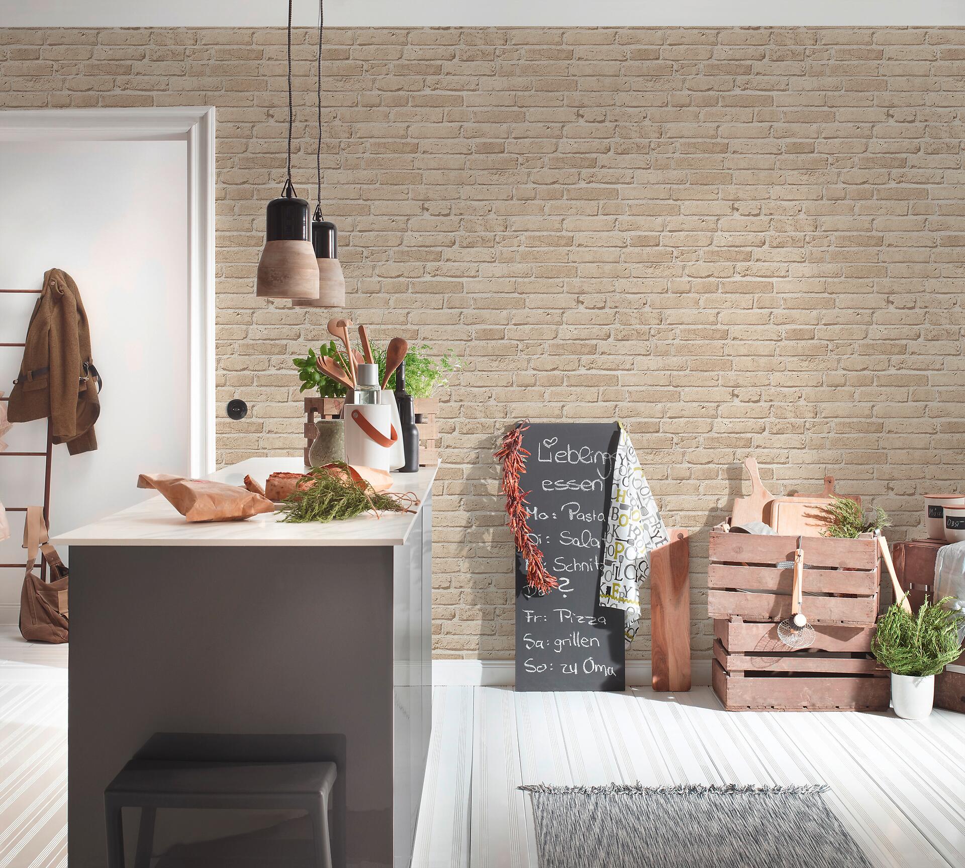 A.S.Creation Vliestapete Best of Wood`n Stone 2nd Edition Steine beige B/L: ca. 53x1005 cm