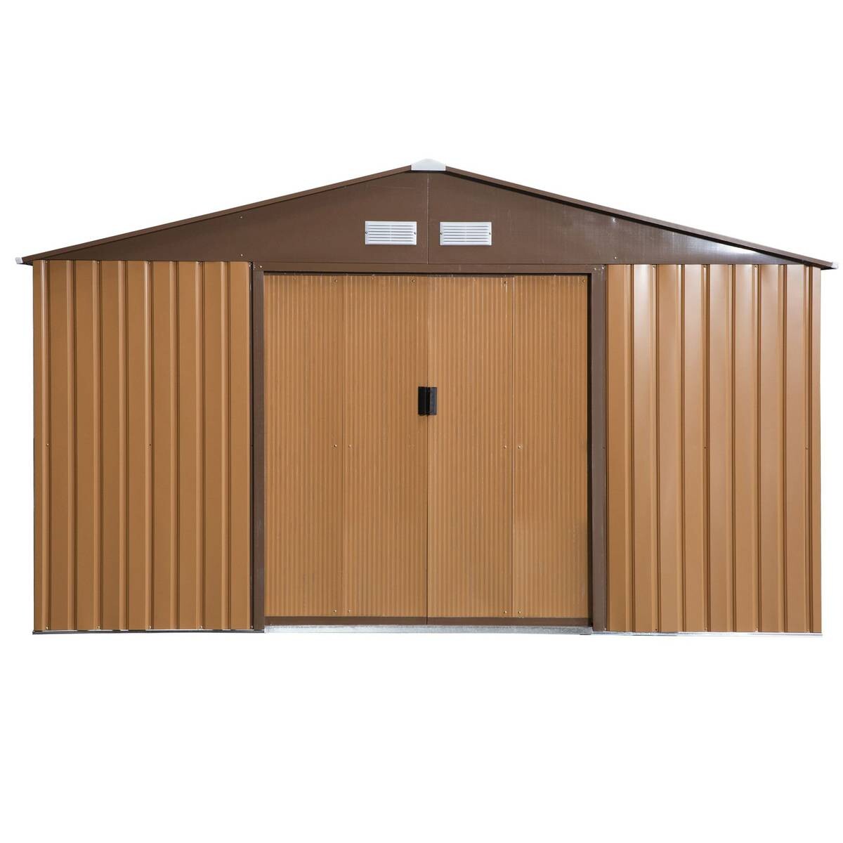 Outsunny Gartenhaus braun B/H/L: ca. 386x200x340 cm