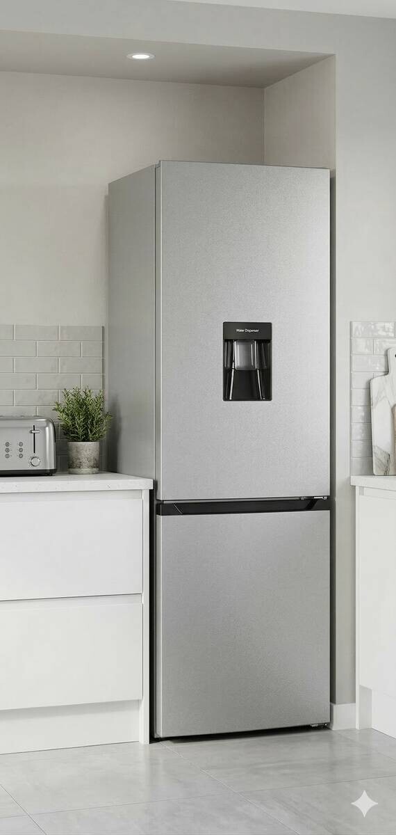 Wolkenstein Kühl-/Gefrierkombination WKG180NFDIXWD Edelstahloptik B/H/T: ca. 55x181x60 cm