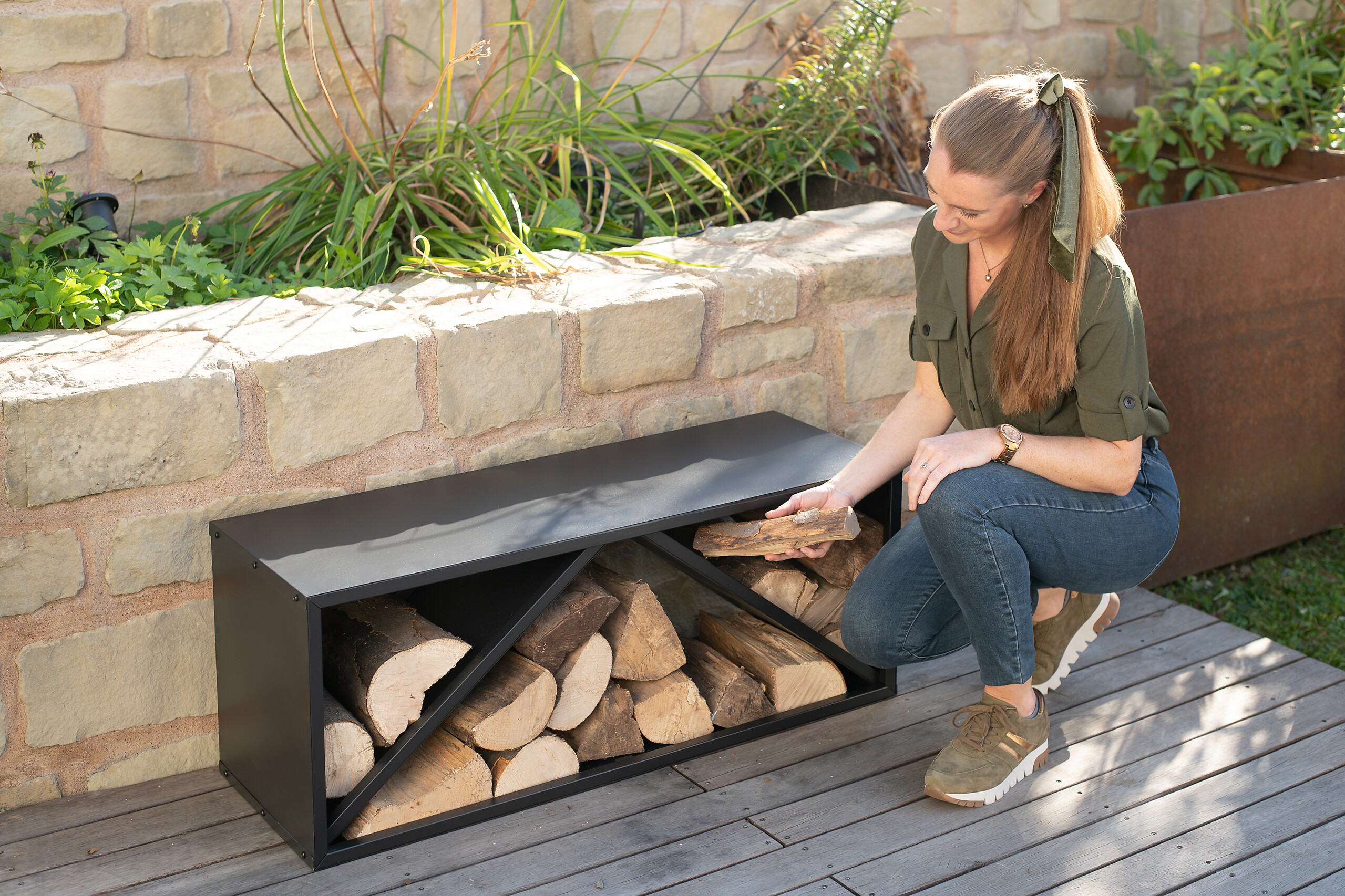 Westmann Kaminholzregal schwarz