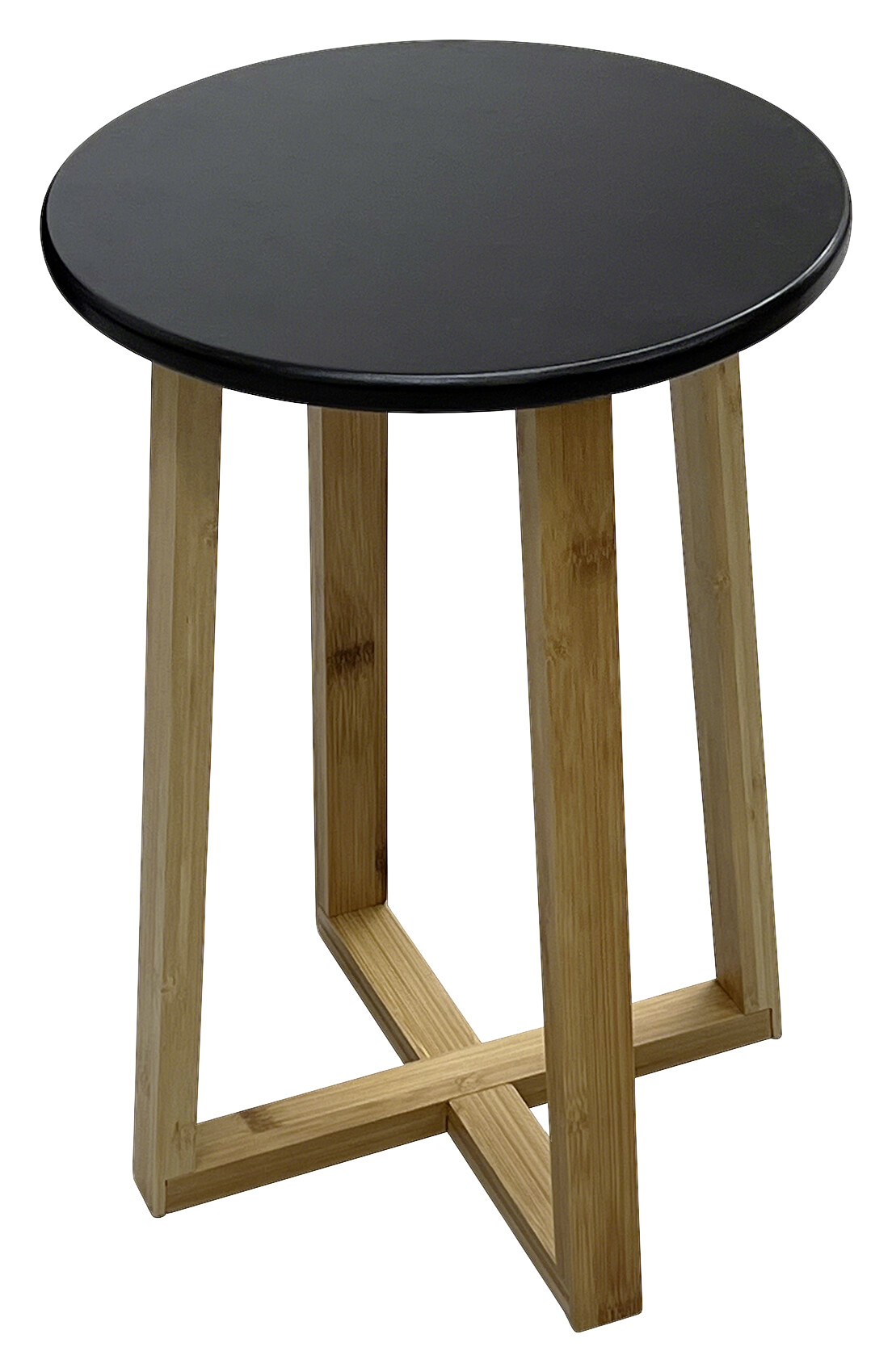 Beistelltisch Jones schwarz natur Bambus H/D: ca. 44x30 cm