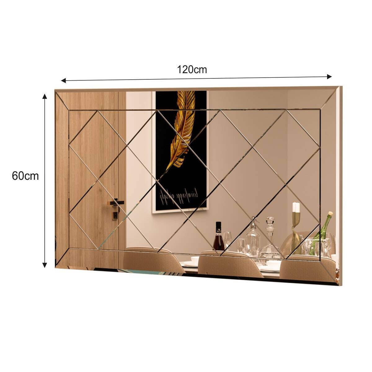 moebel17 Wandspiegel Pauli B/H/T: ca. 120x60x2,2 cm