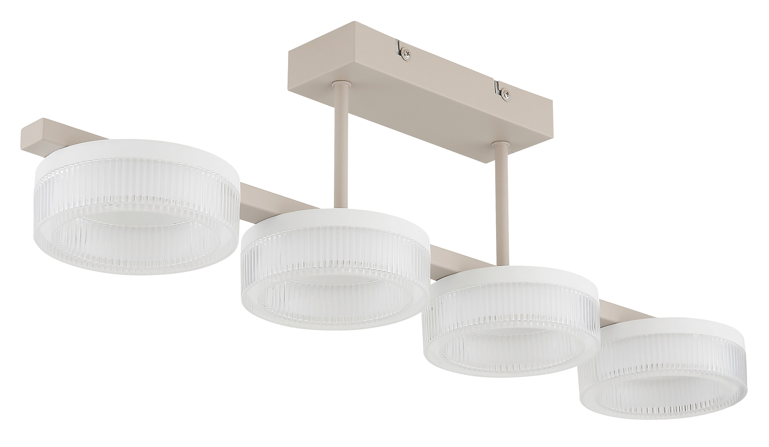 GLOBO Deckenleuchte sand transparent weiß Metall Kunststoff B/H/L: ca. 13x19,5x67 cm 1 Brennstellen