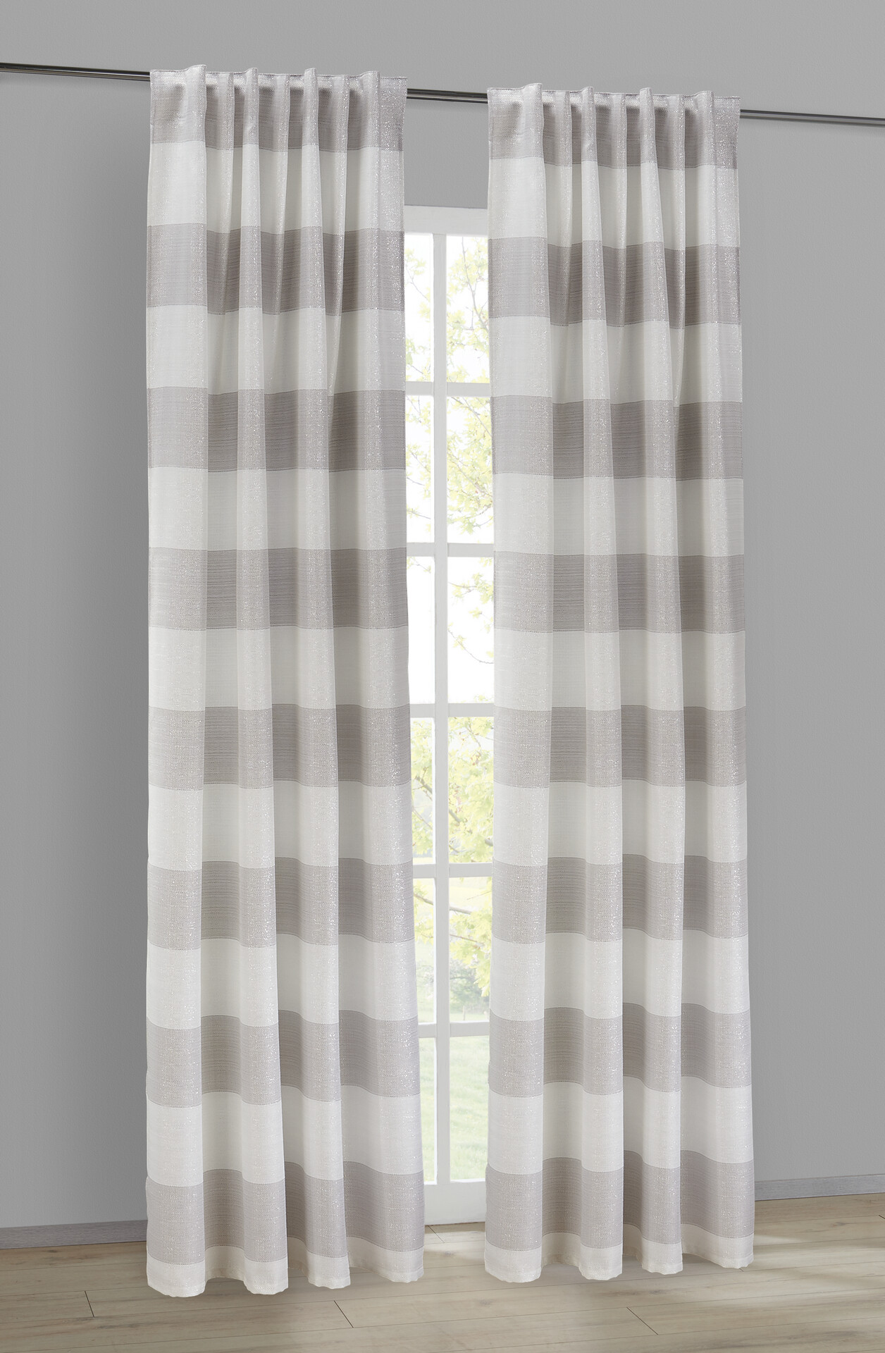 POCOline Kombivorhang Stevie silber B/L: ca. 140x245 cm