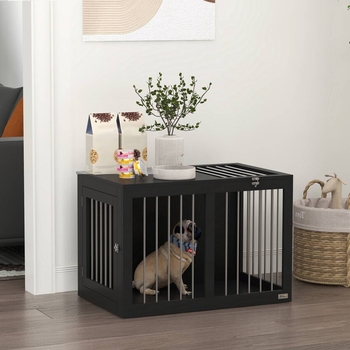 PawHut Hunde-Zubehör schwarz Polypropylen B/H/L: ca. 50x80x56,5 cm