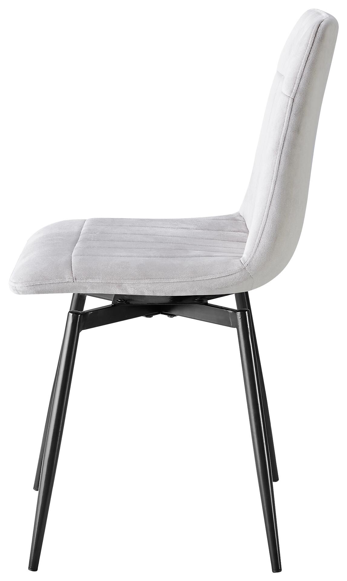 Stuhl Ayra grau Samt B/H/T: ca. 57x85x57 cm